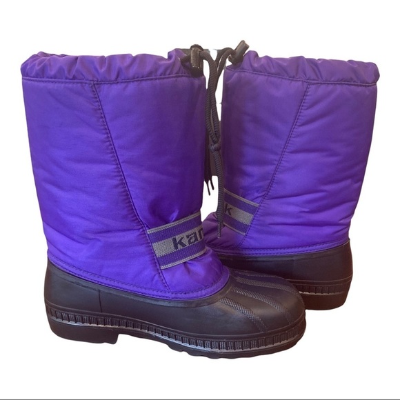 Kamik 6 purple black insulated winter duck boots - Picture 1 of 16